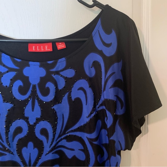 ELLE Lux Mode Rhinestone embellished blouse - Picture 2 of 7